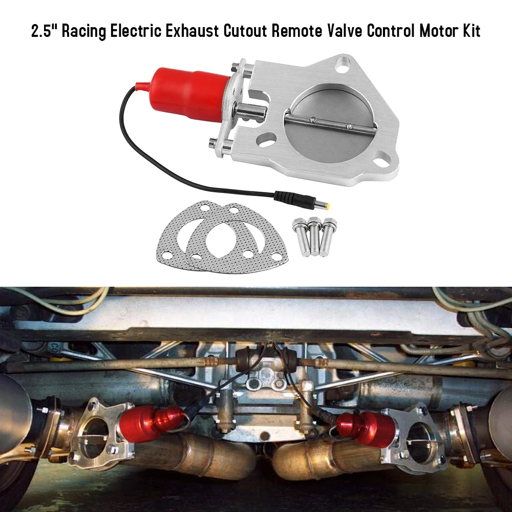 Гоночный автомобиль Электрический выхлоп дистанционного клапана 2,5/3 дюйма вырезанный контроль двигателя комплект из нержавеющей стали авто аксессуары