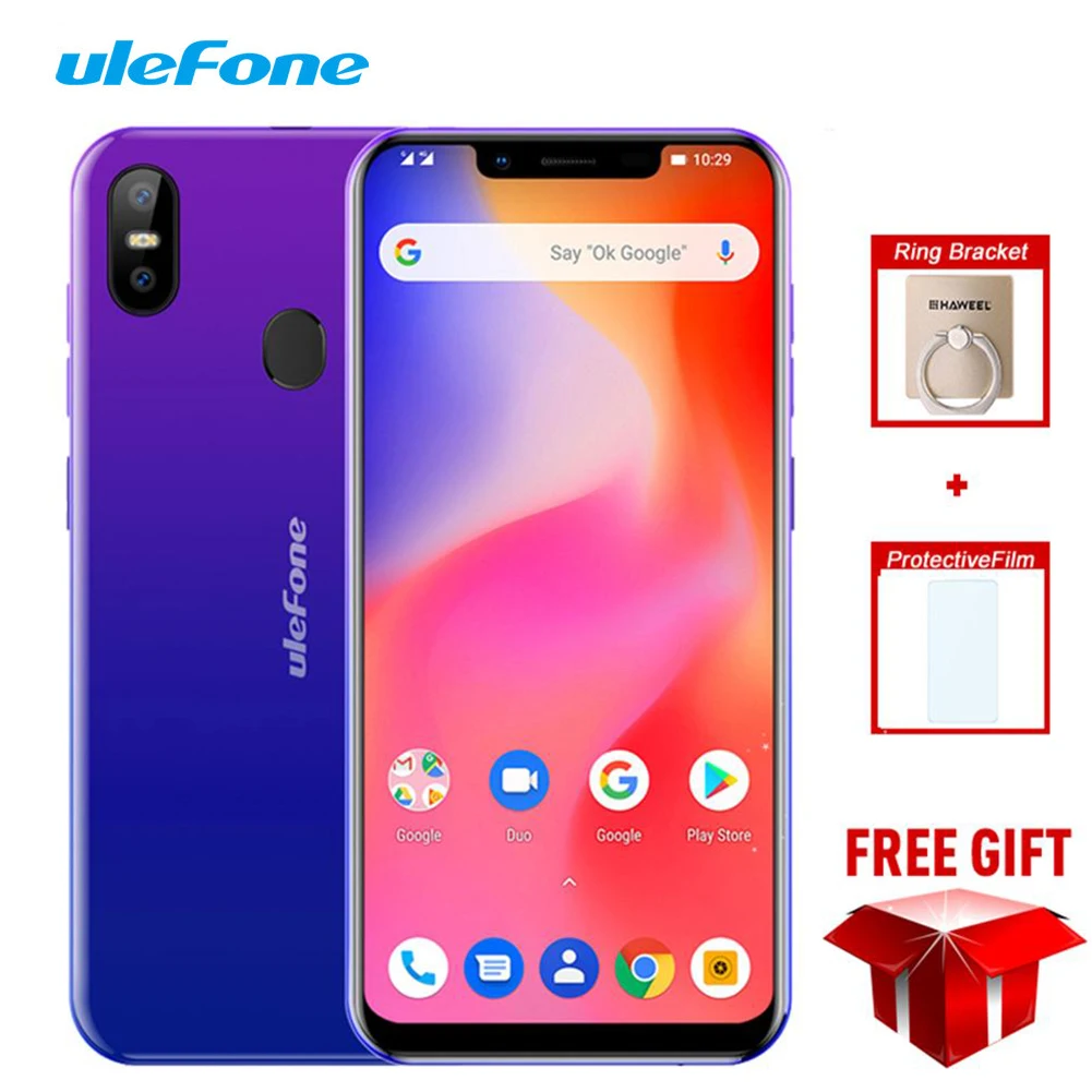 Мобильный телефон Ulefone S10 Pro 2 Гб ОЗУ 16 Гб ПЗУ 1 Android 8,1 5,7 дюймов 19:9 MT6739 Quad Core3MP + 5MP разблокировка лица 4G смартфон