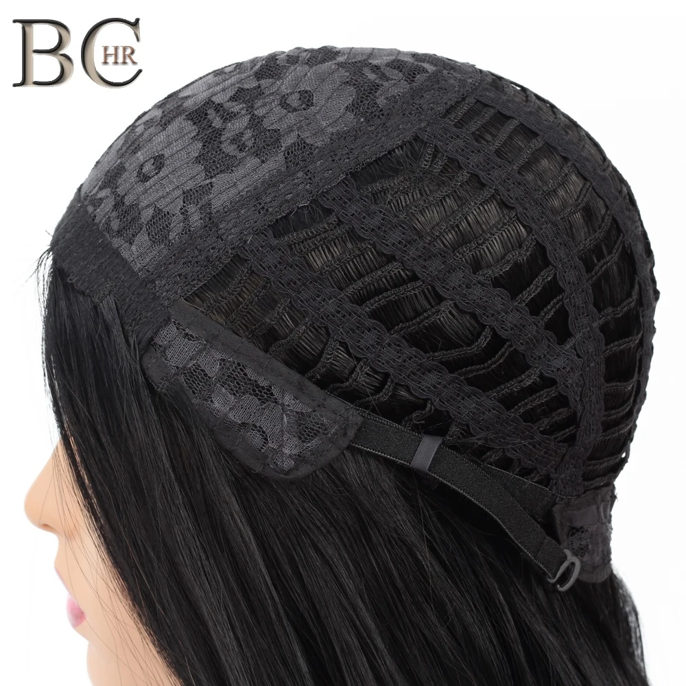 BCHR Омбре средняя часть парик черный каштановые Искусственные парики для женщин средняя часть косплей парик для голливудских вечерние