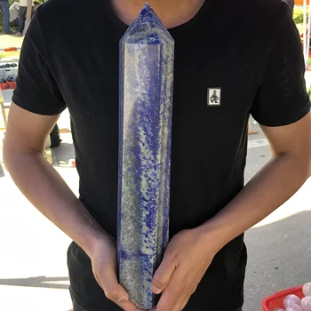 

430mm The great natural lapis lazuli wand dot reiki meditation decorates the home to clean negative energy