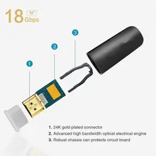 30m/40m/200m UHD 4K*2K@60Hz HDMI 2.0 Fiber Optic Connection Cable Support HDCP 2.2, AOC & HDR For Apple TV, PS3, LCD Projector