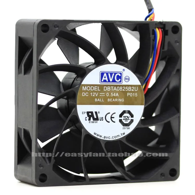 

NEW AVC DBTA0825B2U 8025 8CM 12V 0.54A high air volume cooling fan