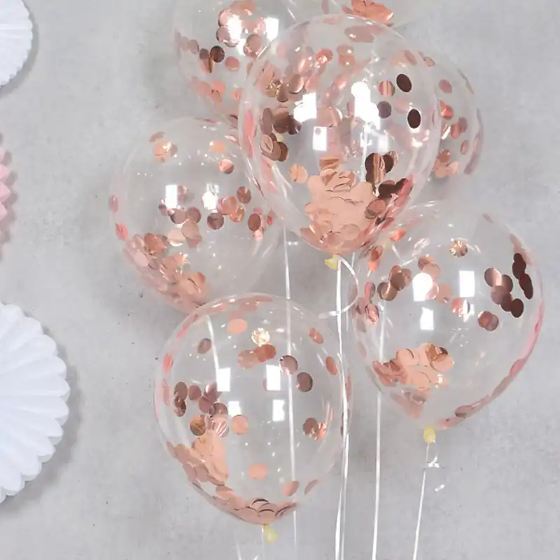 Globos Transparentes De Confeti De Plata Y Oro Rosa Globos Inflables De Helio Para Bodas Fiestas De Cumpleaños Globos De Látex 5 Uds Latex Balloons Gift Suppliesgift Gifts Aliexpress