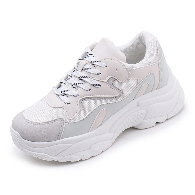 

Quanzixuan Women Shoes Autumn Flat Vulcanized Shoes Fashion Female Casual Platform Sneakers Ladies Lace Up Breathable Shoes