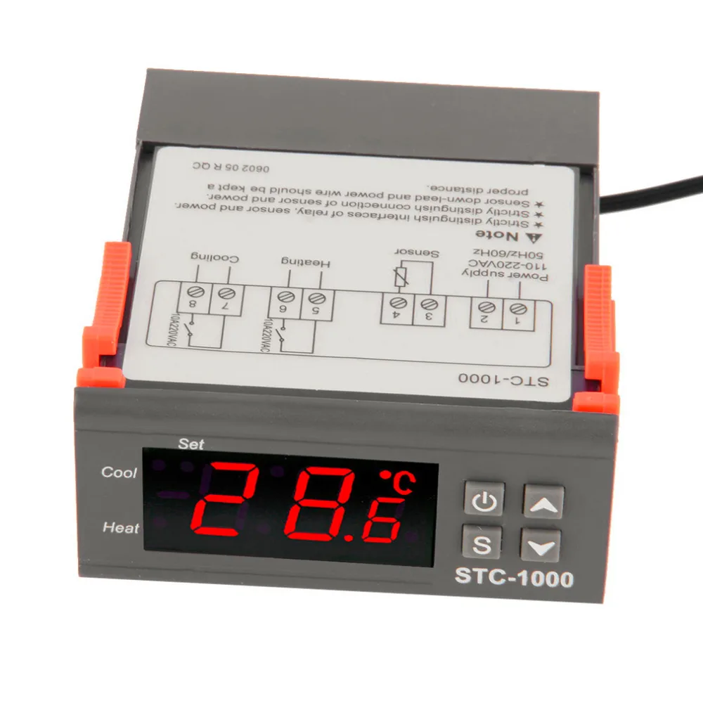 

Newest Temperature Controller Thermostat Aquarium STC1000 Incubator Cold Chain Temp Wholesale Laboratories Temperature