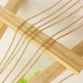 

1.3mm,2meters/lot Gold Color Chain Necklace for Women Men,Copper Jewelry link Chain Unisex DIY Handmade Jewelry Findings J1770