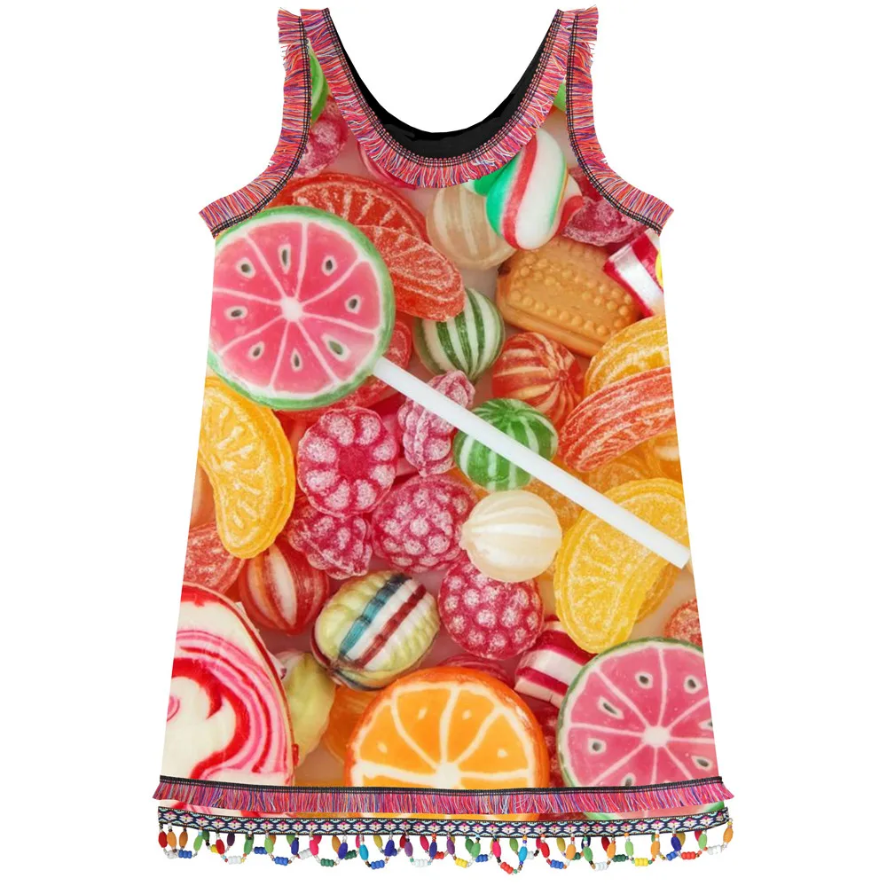 baby Girls Dresses big brand Color of candy Print Children Designer