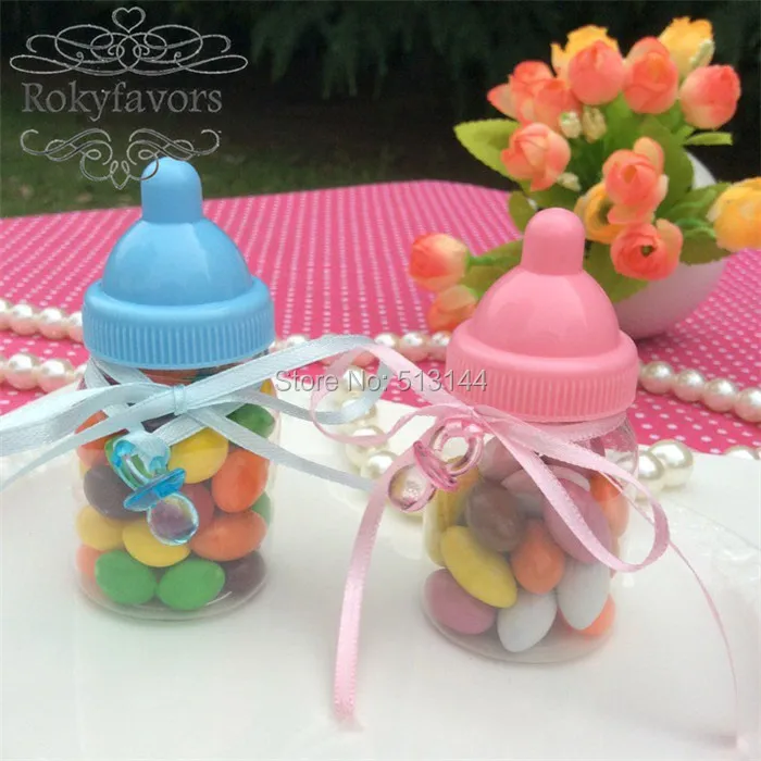 24pcs Cute Baby Bottle Favors Boxes Birthday Party Candy Boxes Baby