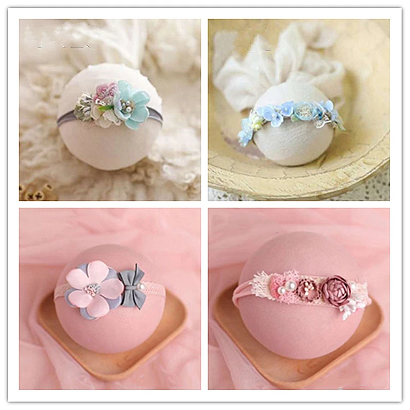 Floral Newborn Baby Girl Headband Photograph Props Cute Flower Baby Photo Studio Headwear Photo Props