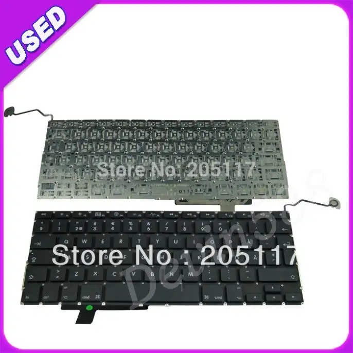

Laptop Swedish Keyboard For Apple MacBook Pro 17" Unibody A1297,Tested OK & 100% working!