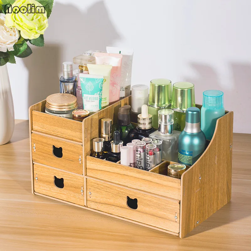 Buy NOOLIM Wood Cosmetic Organizer DIY Assembly Wooden