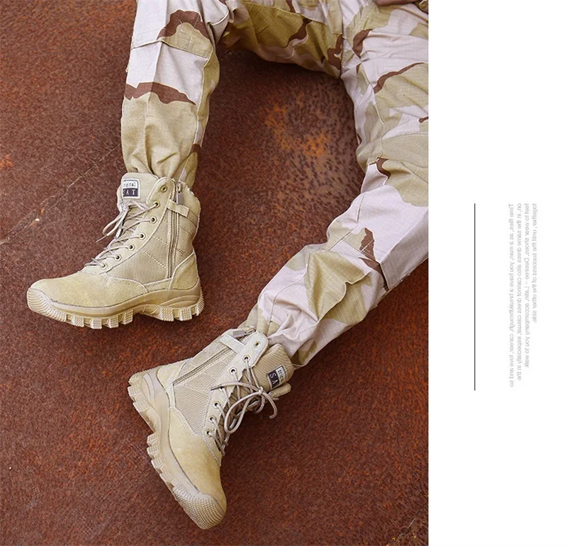 Уличные походные горный туризм Охота кроссовки армейские военные тактические Нескользящие ботинки мужские дезерты армейские Удобная