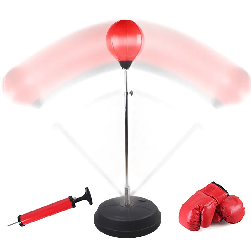 

Freestanding Fitness Training Punching Speed Ball Bag Adjustable Height and Flexible Spring Loaded Pedestal Stand thickened