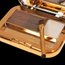 Новинка, горячая Распродажа, кисть для теней для век, 3 цвета, тени для век, палитра для макияжа, набор, матовый черный, долговечный, натуральный, выгодная для глаз, очень популярная