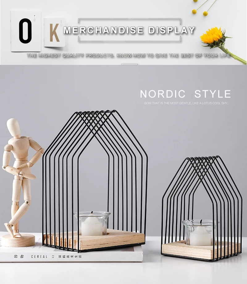 candlestick holder lantern vintage candles holder pillar candle holder wooden lantern (6)