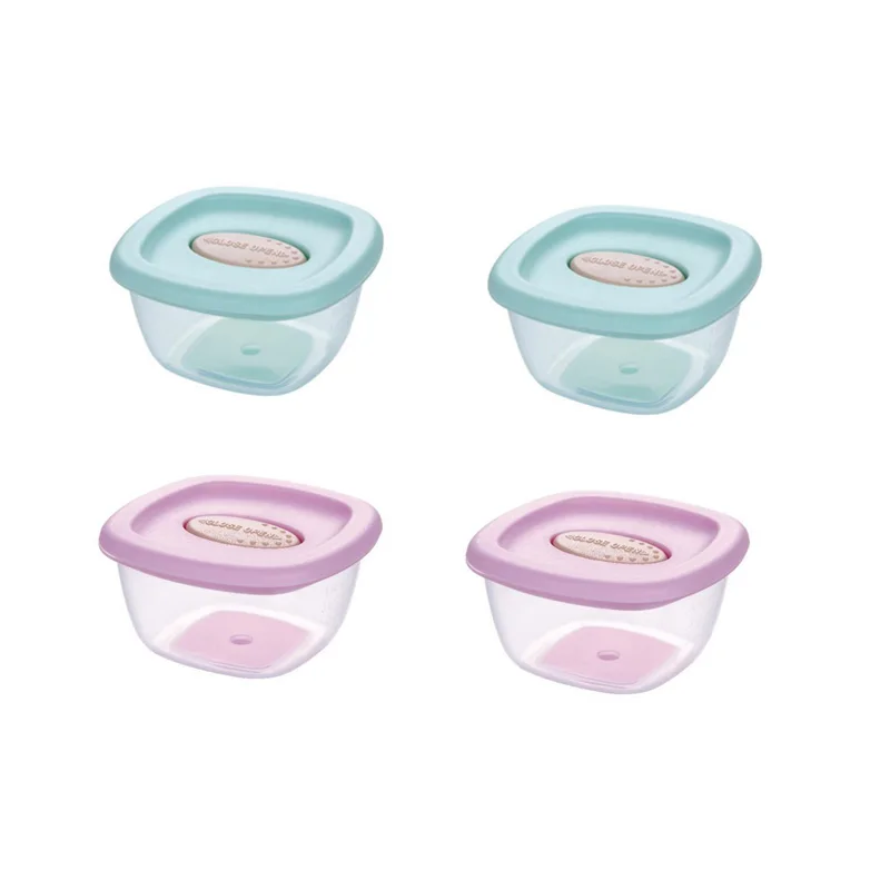 

4Pcs/Set Portable Baby Food Containers Infant Milk Powder Box Plastic Food Supplement Crisper Kids Snack Storage Boxes T2151
