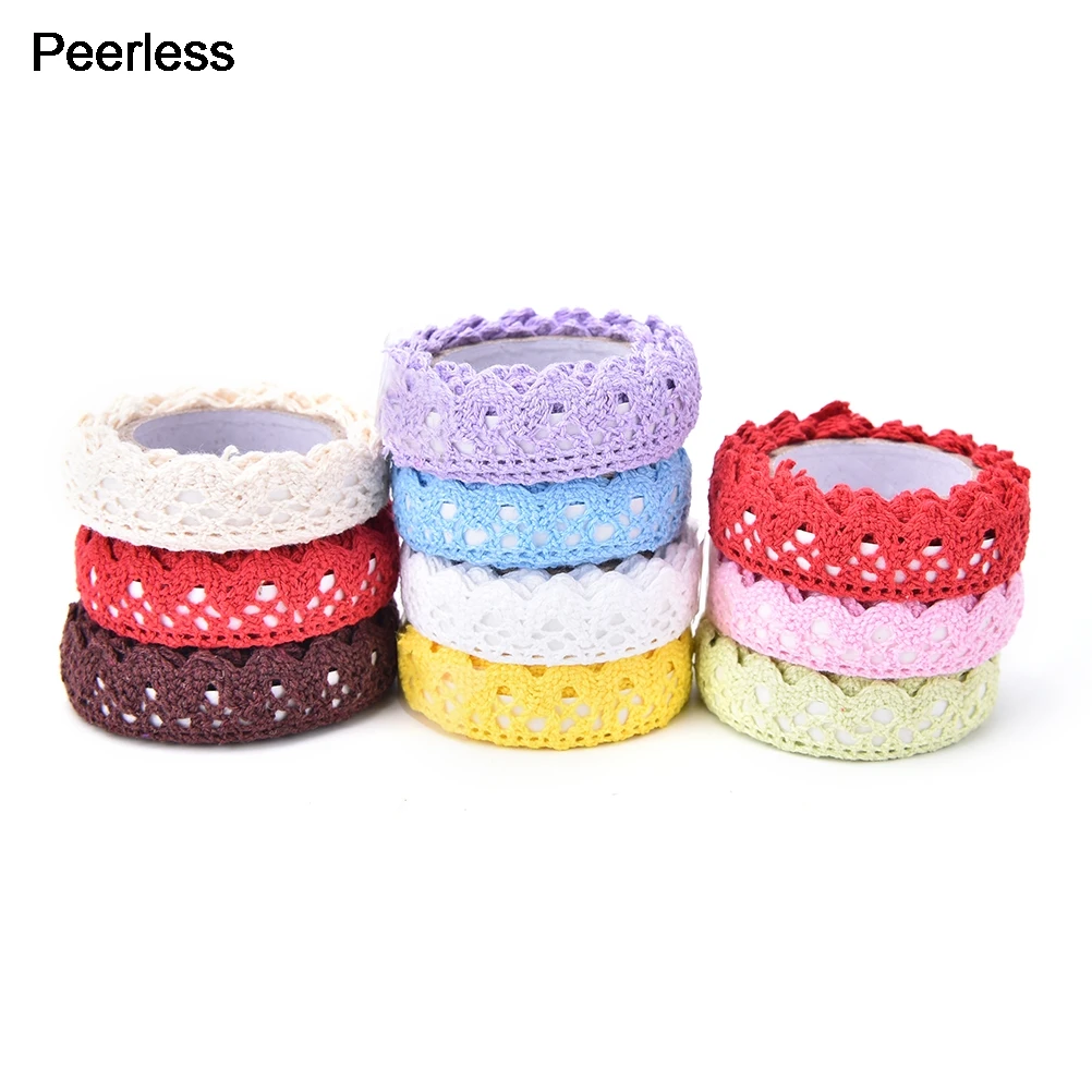 

Peerless 1 M Cotton Lace Roll Scrapbooking Masking Tape Stationery Office Adhesive Tape