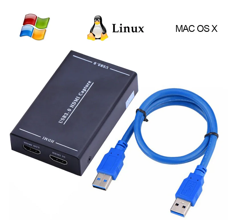 

HDMI Video Capture Card USB 3.0 1080P Recording Box for Windows MAC Phone PS3 PS4 Game Player TV BOX HDMI to PC Live Streaming