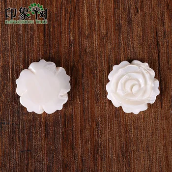

5pcs 16mm 3D Flat Bottom Flower Shell Bead Pendant Natural MOP Seashells Charms Earring DIY Accessories Jewelry Making 1933