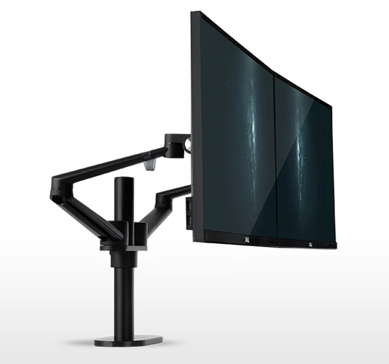 Altura de Alumínio Monitor de Tela Monitor de Movimento Suporte de Montagem Suporte de Mesa Suporte de tv Ajustar Polegada Dupla Suporte Braço Completo Montagem Ol-2 17-32 - Image 2