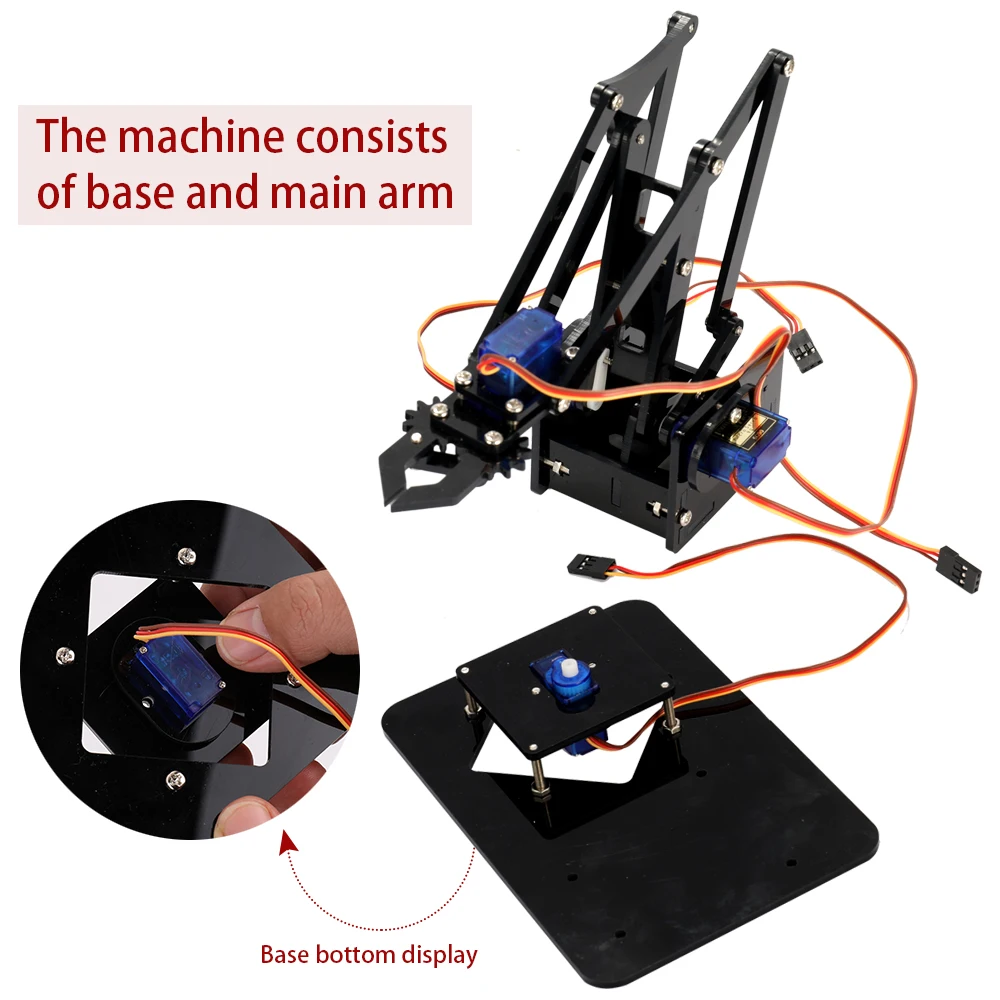 DIY робот рука механическая рука робота коготь набор подходит для SG90 UNO рабочего стола DIY Kit качественные подшипники