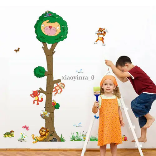 

Removable Cartoon Animal Height Tree Height Sticker Children's Wall Sticker New