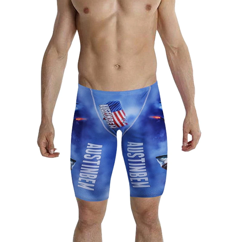 Swimsuit Boys Swimwear Jammers Men Sexy Swim Trunks Boxer Mens Professional Swimming Shorts Beachwear Competition Swim suit