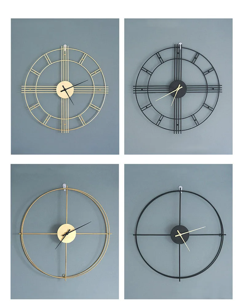 Новые 50 см большие бесшумные настенные часы современные дизайнерские часы для домашнего декора офисные Европейский стиль подвесные настенные часы домашний декор