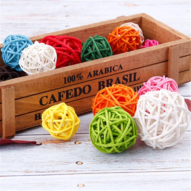 9 шт. 5 см Красочный ротанговый шар украшения сделай сам Sepak Takraw домашнее украшение