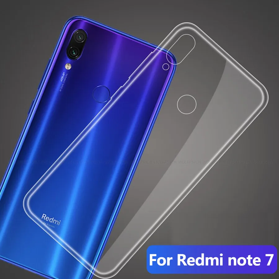 

CASE For Xiaomi mi Redmi note 7 Silicon TPU Case For Redmi note7 pro Protect Protection Protector Soft Clear
