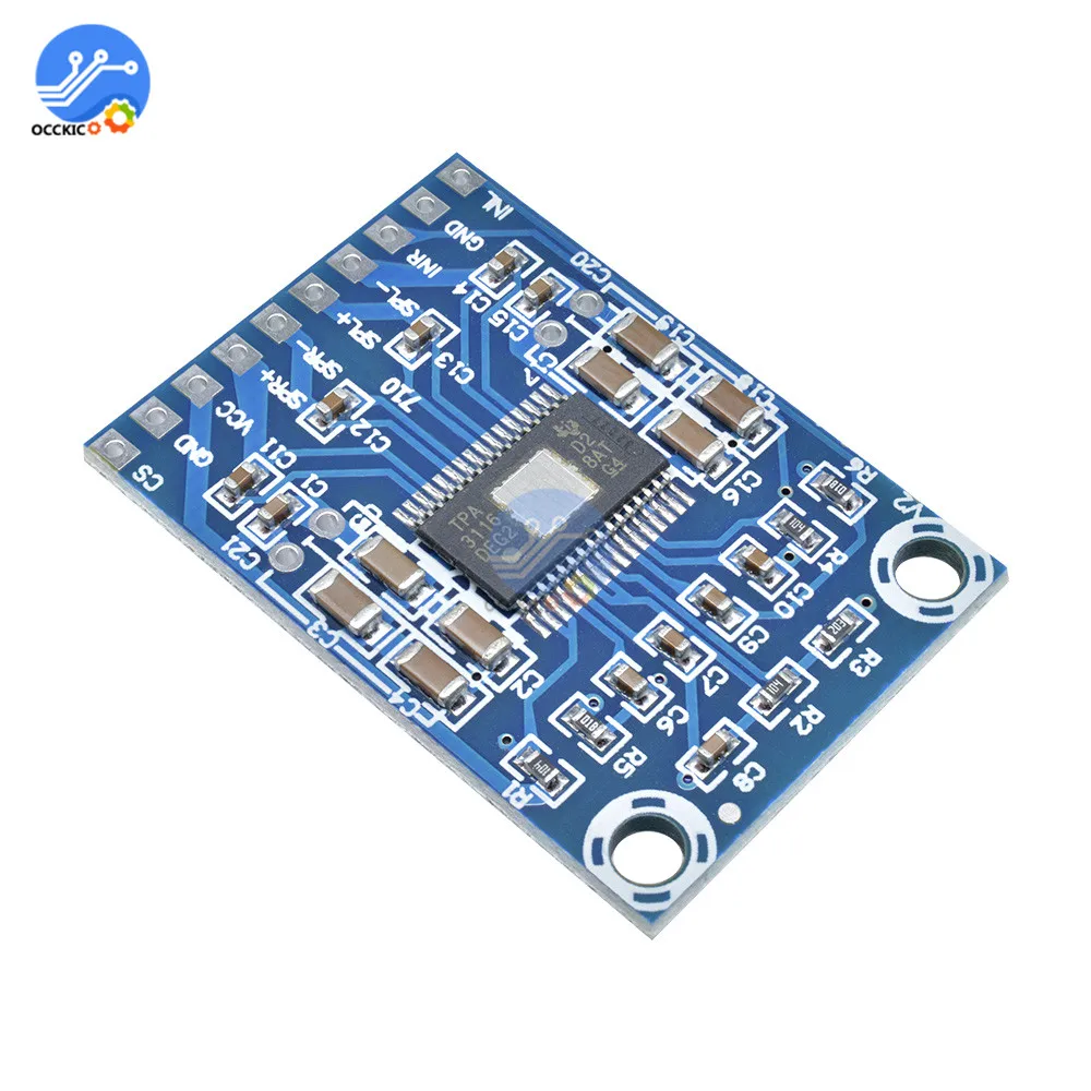 XH M562 TPA3116D2 плата цифрового усилителя постоянного тока 12 24 в 2x50 Вт двухканальный