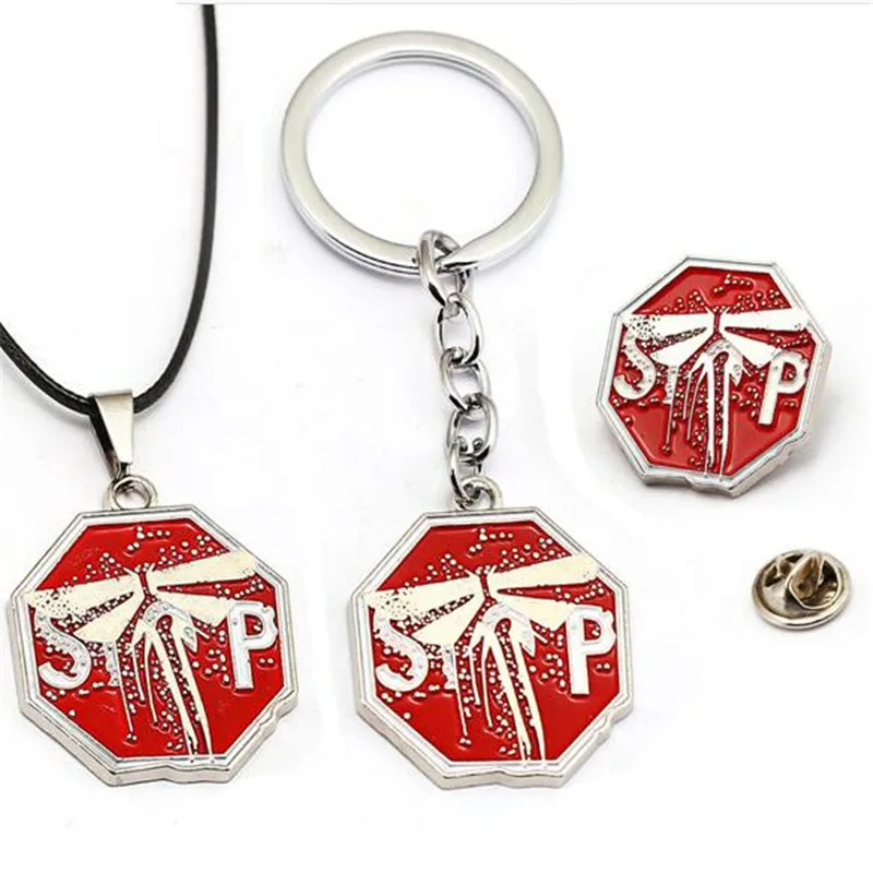 

HSIC Game The Last of Us Part II 2 Firefly Logo Badges Keychain 3D Metal Pins Collection Souvenir For Fans