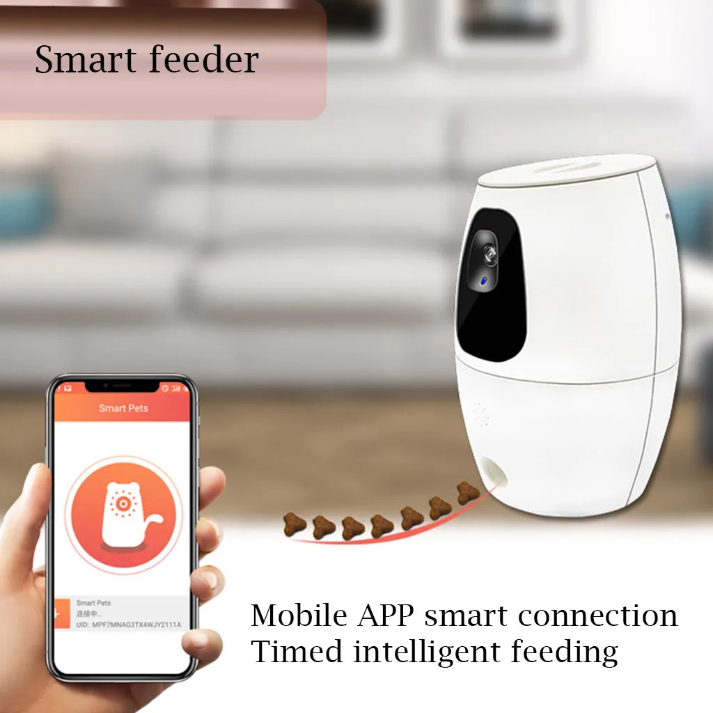 Умный автоматический ПЭТ кормушка для собак кошек подачи Wi-Fi HD видео с 2-полосная аудио Запись и функция вызова Многофункциональный горячая распродажа