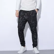 Брендовые новые Стрейчевые мужские повседневные штаны в стиле хип-хоп, шаровары для бега, черные камуфляжные спортивные штаны, свободные штаны, большие размеры 5XL 6XL 7XL