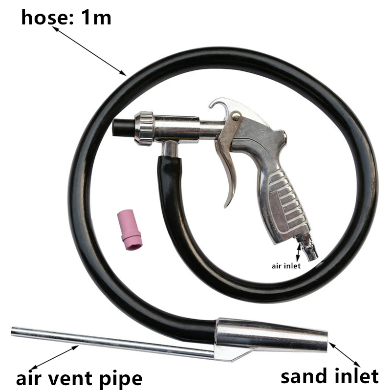 Borntun абразивный песок песочный пистолет Взрывная пескоструйная машина спрей Пескоструйный Пистолет Пневматический воздушный