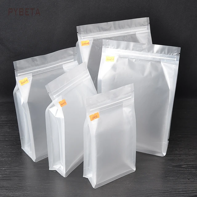 50pcs/lot 6 sizes available Ziplock Stand up Clear Frosted