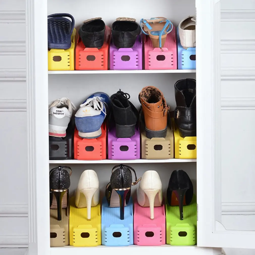 

2018 Fashion Shoe Racks Modern Double Cleaning Storage Shoes Rack Living Room Convenient Shoebox Shoes Organizer Stand Shelf
