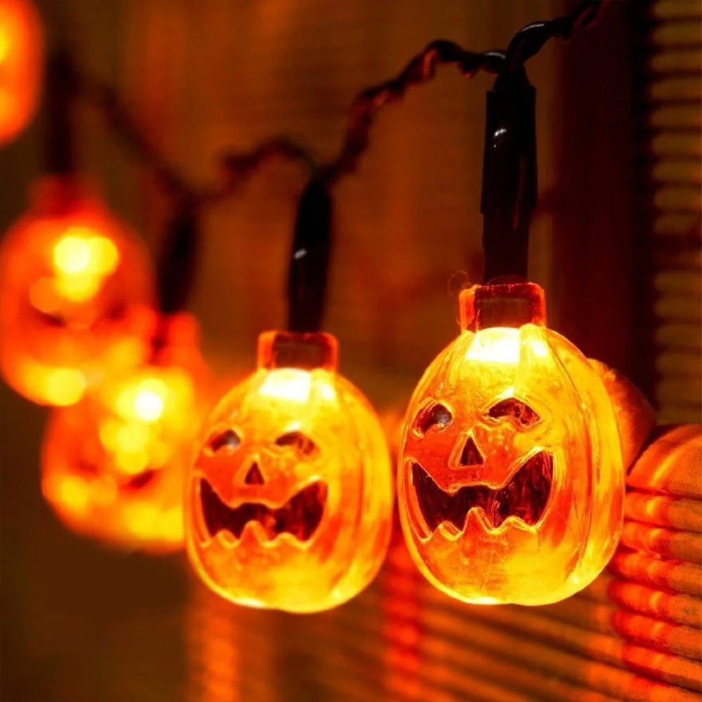 

Pumpkin Led String Lights 6m 30led Battery Operated Halloween Holiday Christmas Party Garden Decoration Lanterns Light Lamp