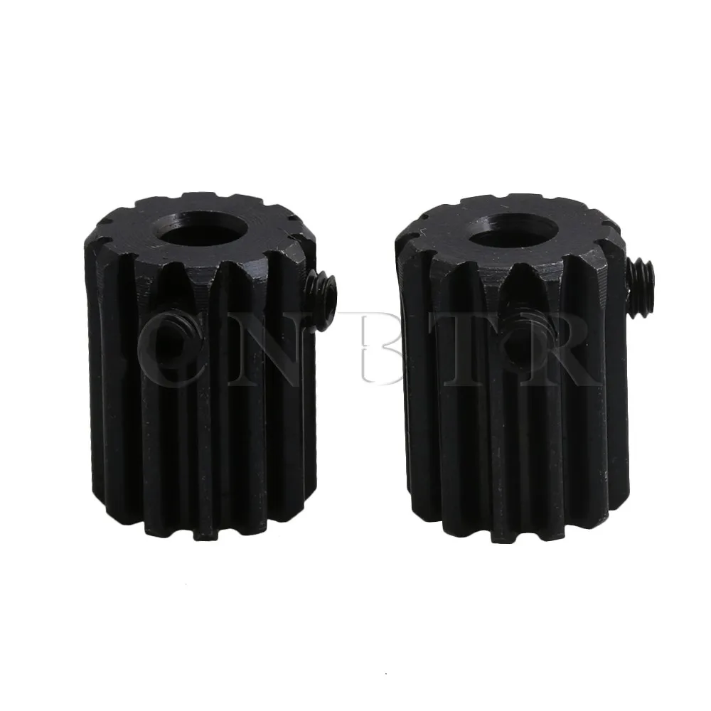 

CNBTR 1 Modulus 12 Teeth 45 Steel Motor Metal Steel Gear Wheel Top Screws 5mm Hole Black Pack Of 2