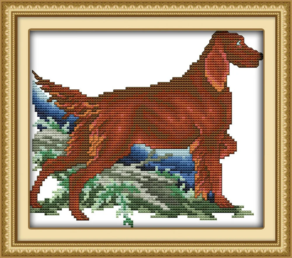 

Joy Sunday The hound pattern Counted Cross Stitch 11CT 14CT Cross Stitch Kits for Embroidery Crafts Animal Home Decor Needlework