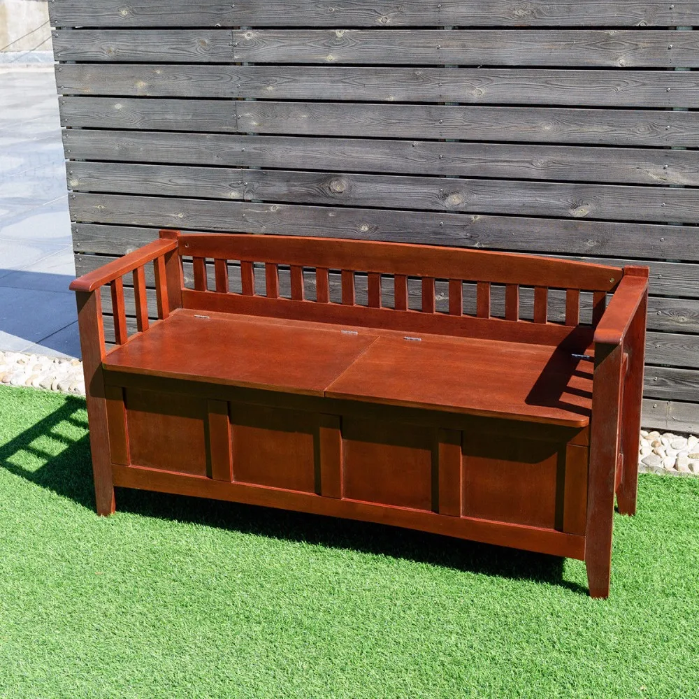 Giantex Brown 32 Gallon Solid Wood Entryway Storage Bench Home W/Short Split Seat Home Furniture HW58546 Giantex Brown 32 Gallon Solid Wood Entryway Storage Bench Home W/Short Split Seat Home Furniture HW58546