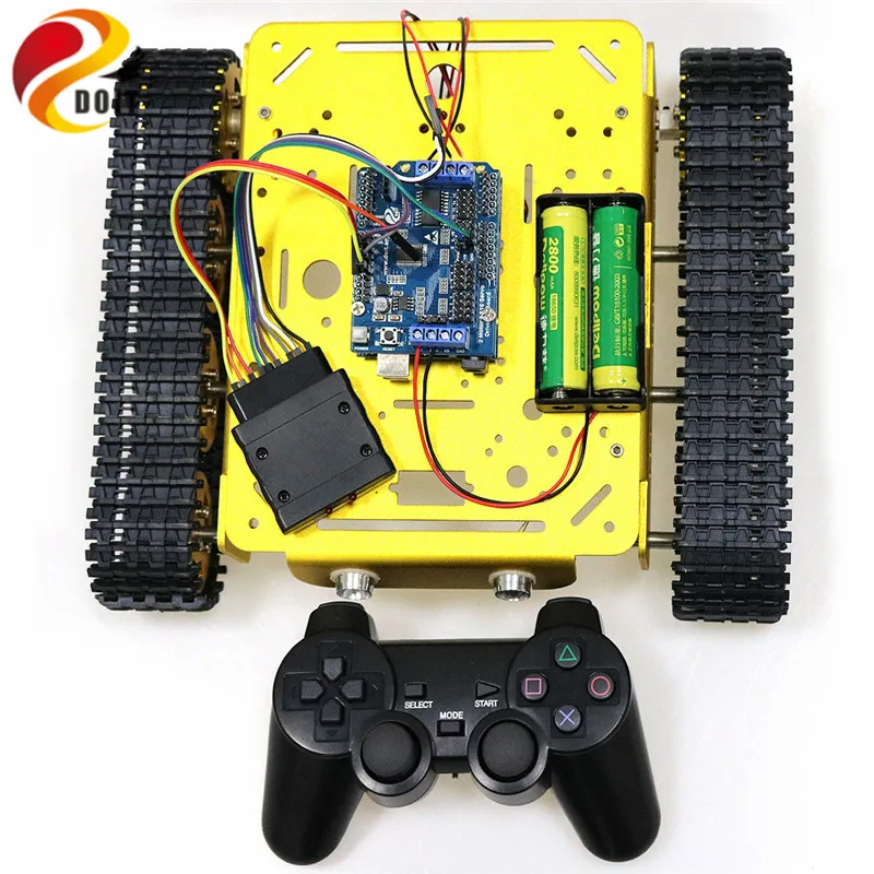 Умный робот бак PS2 с джойстиком и корпусом двойным мотором постоянного тока 9 В +
