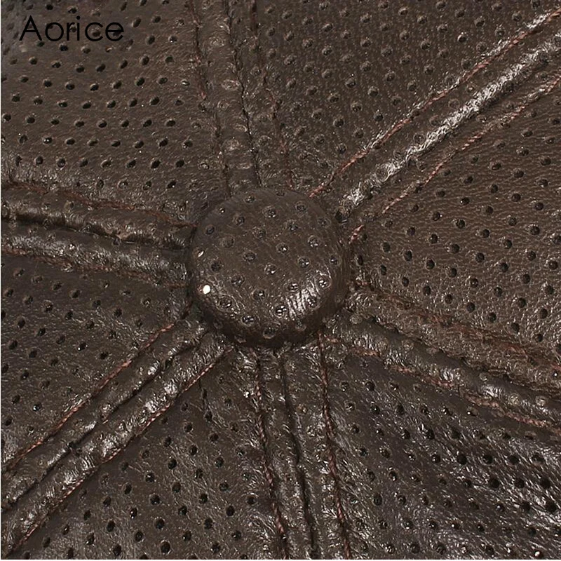 Бейсболка Aorice из натуральной кожи мужские шапки сохраняющие тепло летние