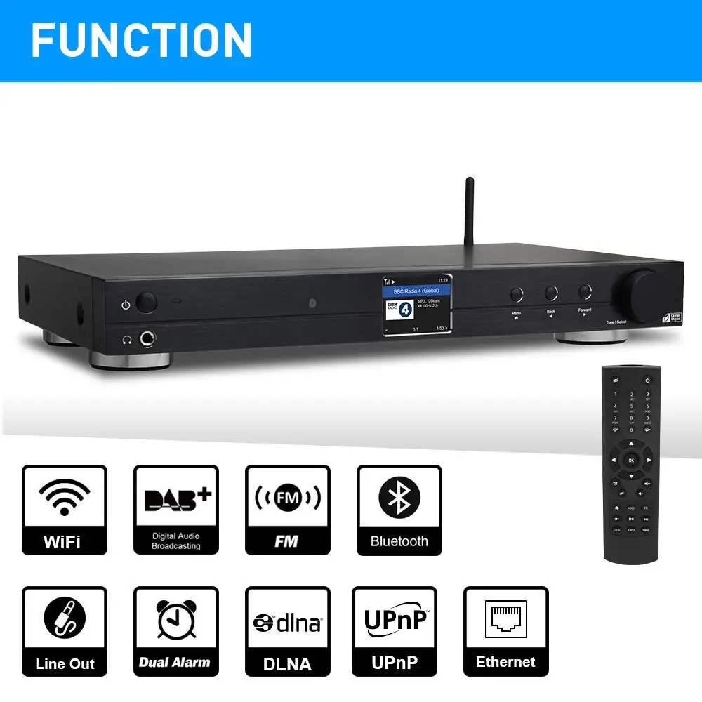 WiFi/DAB+/FM/UPnP/DLNA океан цифровой WR10 интернет BT Ethernet радио RJ45 6,35 мм линейный выход 1U чехол шасси 430 мм с Bluetooth