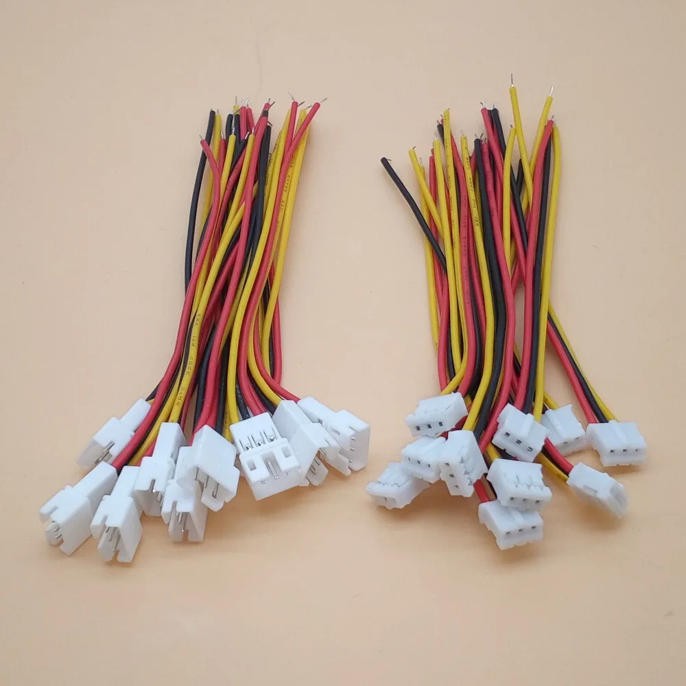 10pair mikro JST kyselost 2.0 2os 3P 4P 5P 6PIN pánský ženské kolíček konektor s drát kabelů 100mm