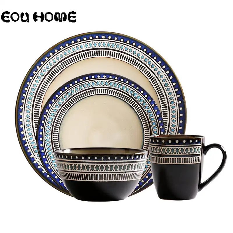 Exotic Dinnerware Sets Creative Ceramic Dinner Plates Western Food Steak Plate Salad Noodle Bowl Mug Kitchen Household Tableware Dinnerware Sets Aliexpress
