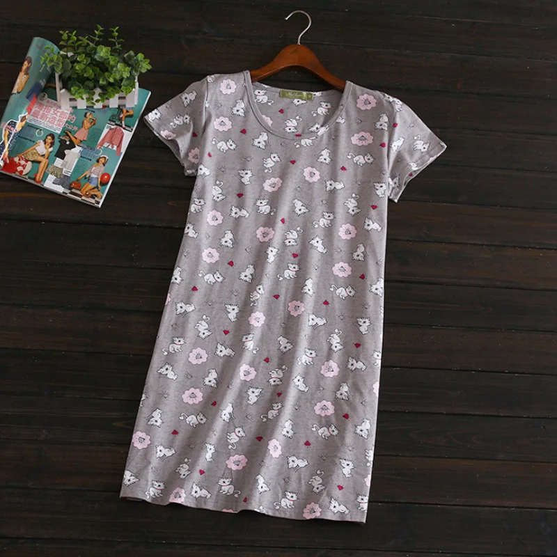 2017 Summer Brand Homewear Women Casual Cotton nightgown