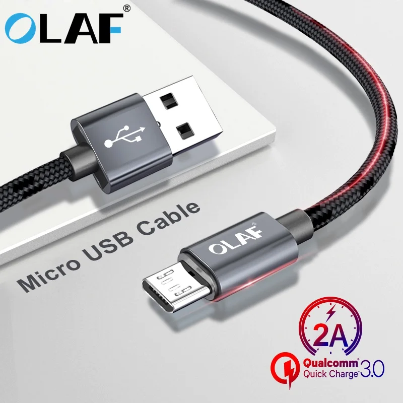 Олаф 2.1A 1 м 2 м Micro USB кабель для Xiaomi Redmi Note 5 Pro 4 Быстрая зарядка USB зарядное устройство кабель для передачи данных для samsung S7 зарядный шнур