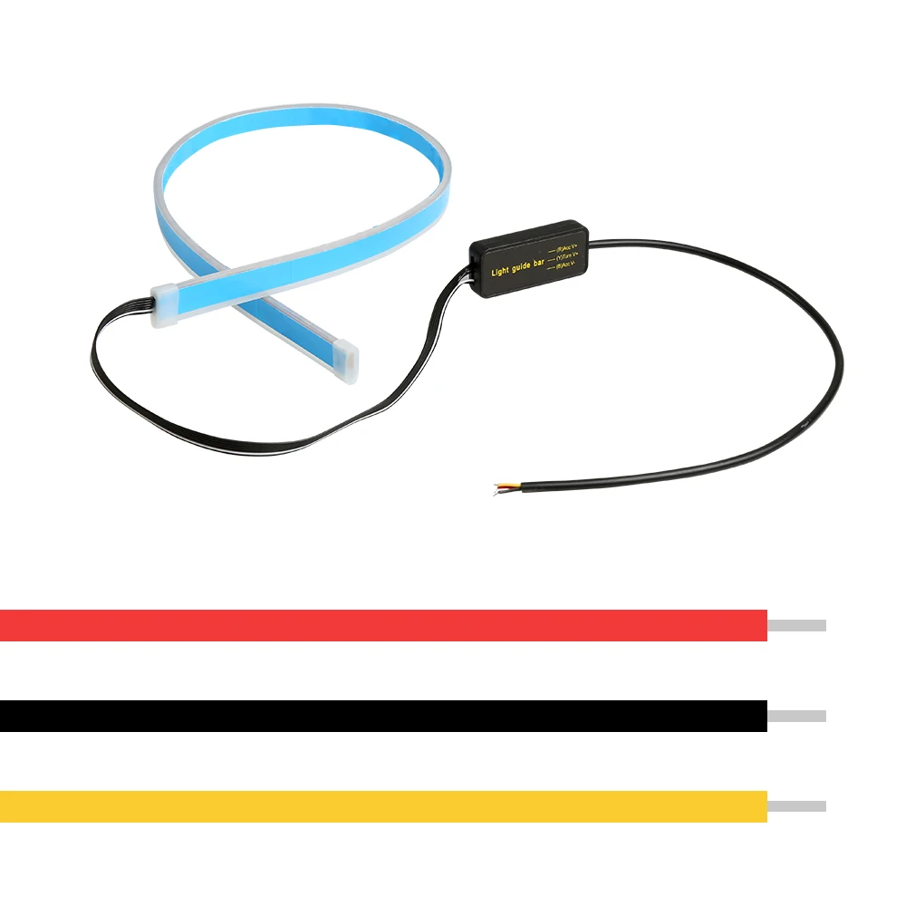 2X30 см Светодиодная лента DRL ходовой светильник желтый плавный светильник водонепроницаемый тонкий гибкий сигнал поворота дневные ходовые огни 12 В