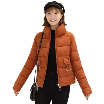 

Women Parka Cotton Clothing 2019 New Winter Korean Solid Long Sleeve Loose Short Warm Jacket Female Padded Jacket Tops Plus size
